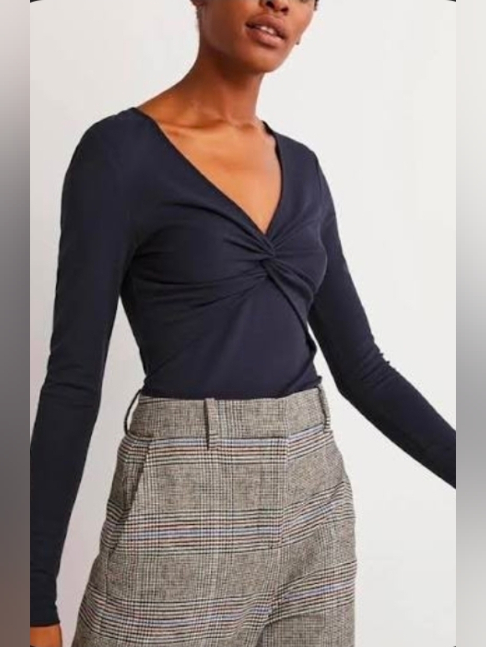 BODEN POINTE TWIST FRONT JERSEY TOP US 14